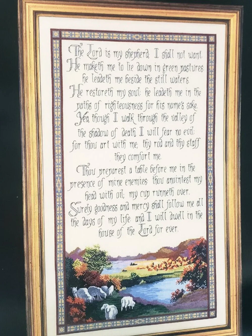The 23rd Psalm Bible Christian Cross Stitch Booklet 1991 Cross My Heart CSB50